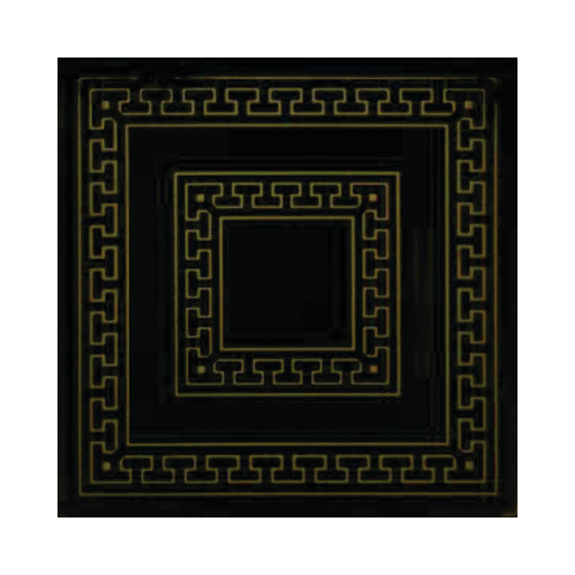 Tavan fals decorativ Vero, polistiren extrudat, 5 mm, 50 x 50 cm, negru/auriu