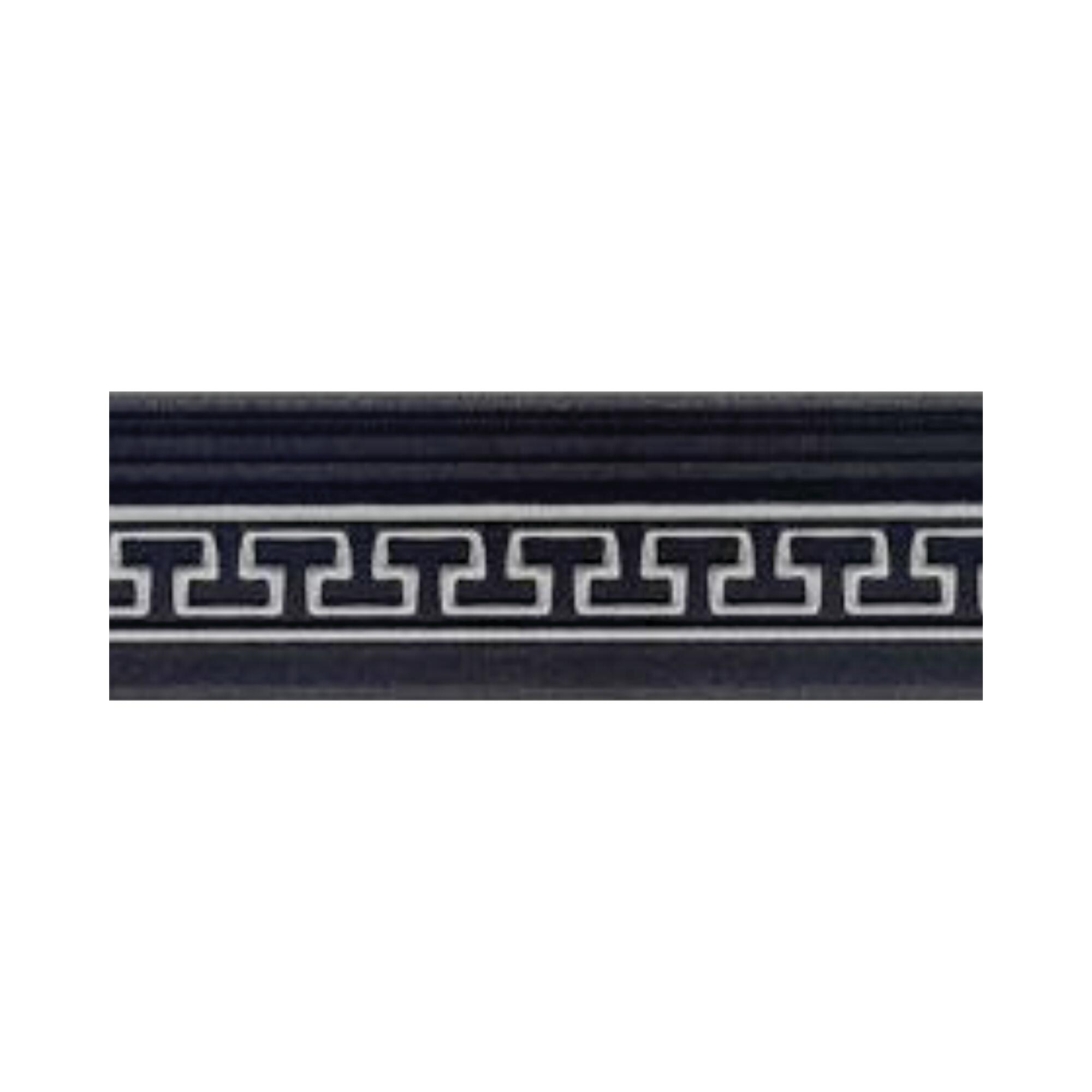 Set 4 baghete polistiren extrudat de colt, 200 x 9 x 5 cm, argintiu/negru 4buc