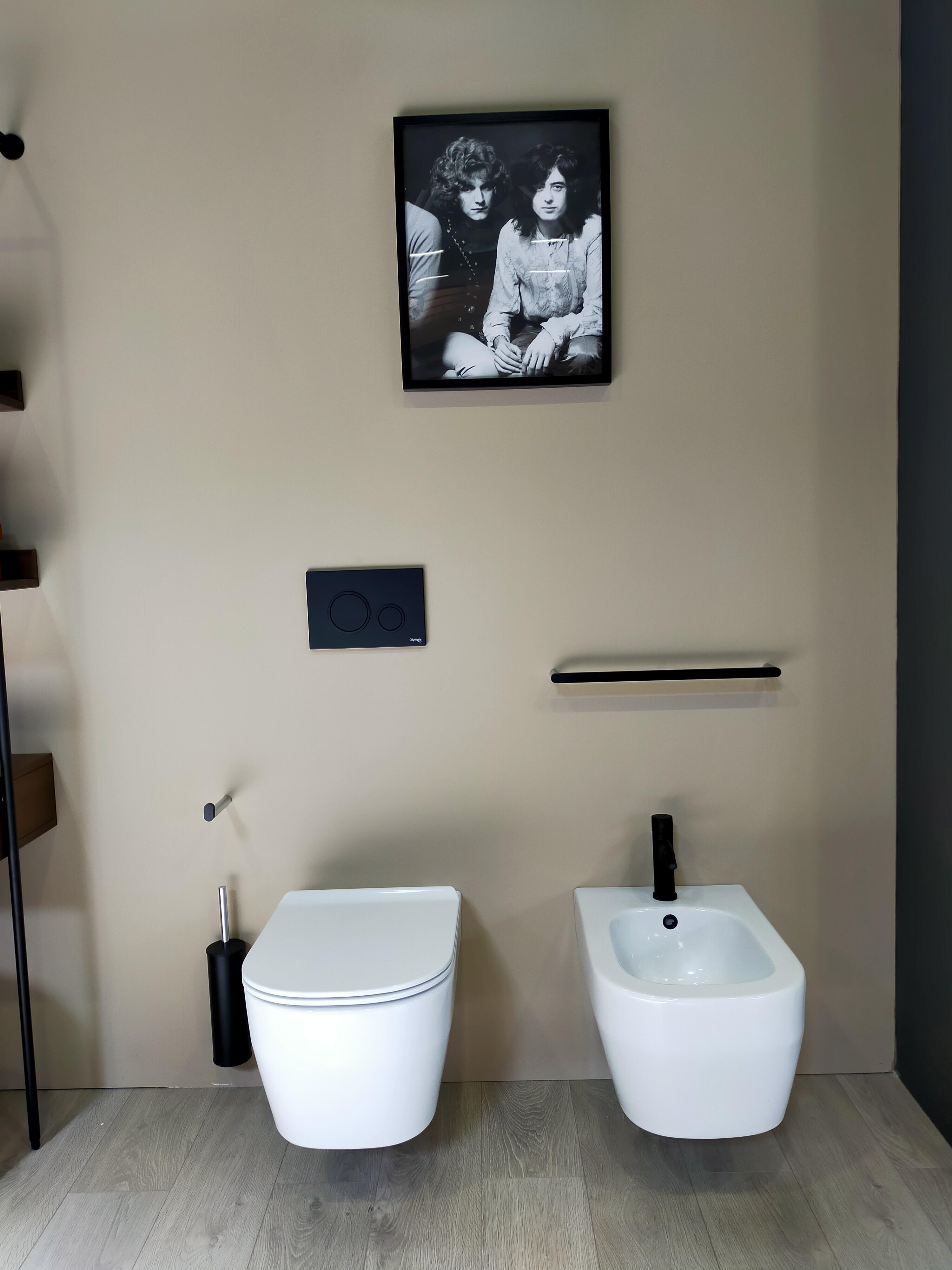 Vaso WC sospeso OLYMPIA CERAMICA tutto evo senza brida, sedile escluso P 53 x L 36 x H 42 cm bianco - 2
