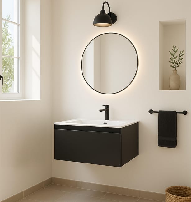 MUEBLE DE BAÑO MODULAR ATLANTIS ANTRACITA 1 CAJON 60X45CM - 1