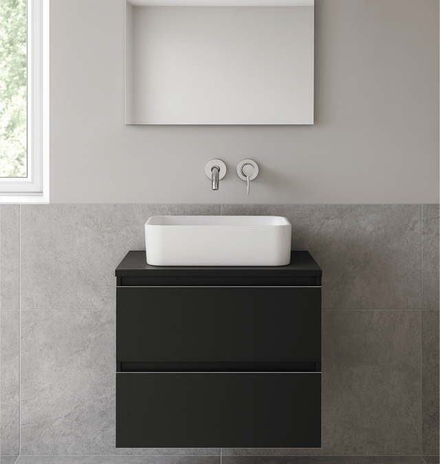 MUEBLE DE BAÑO MODULAR ATLANTIS ANTRACITA 2 CAJONES 80X45CM