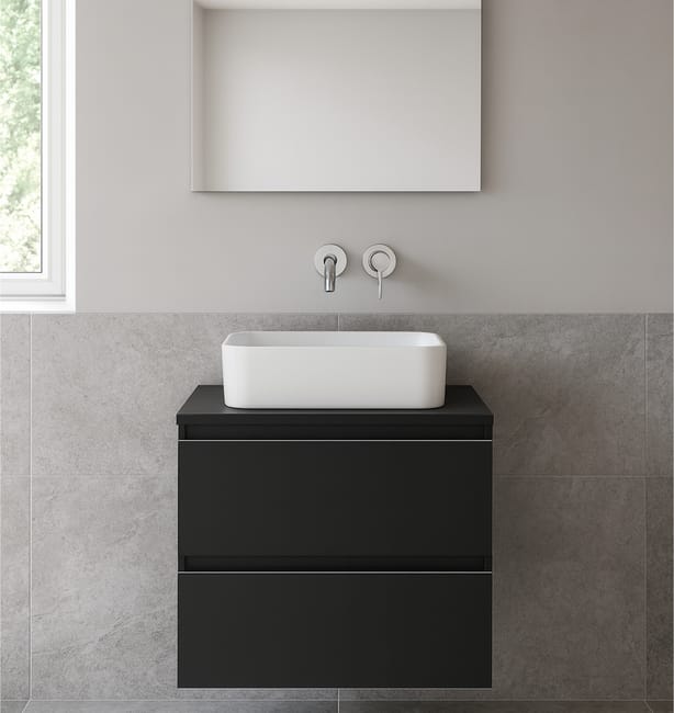 MUEBLE DE BAÑO MODULAR ATLANTIS ANTRACITA 2 CAJONES 60X45CM - 1