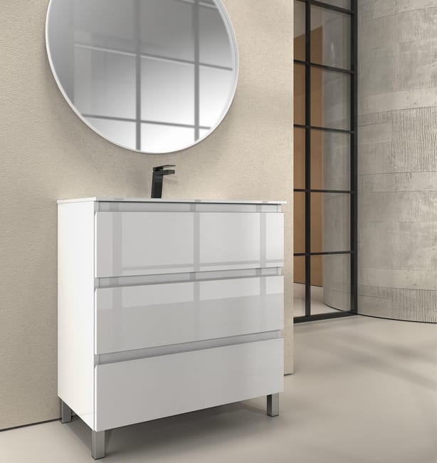 MUEBLE DE BAÑO MODULAR ATLANTIS BLANCO 3 CAJONES 80X45CM - 1