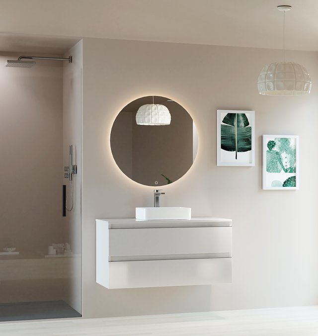 MUEBLE DE BAÑO MODULAR ATLANTIS BLANCO 2 CAJONES 100X45CM