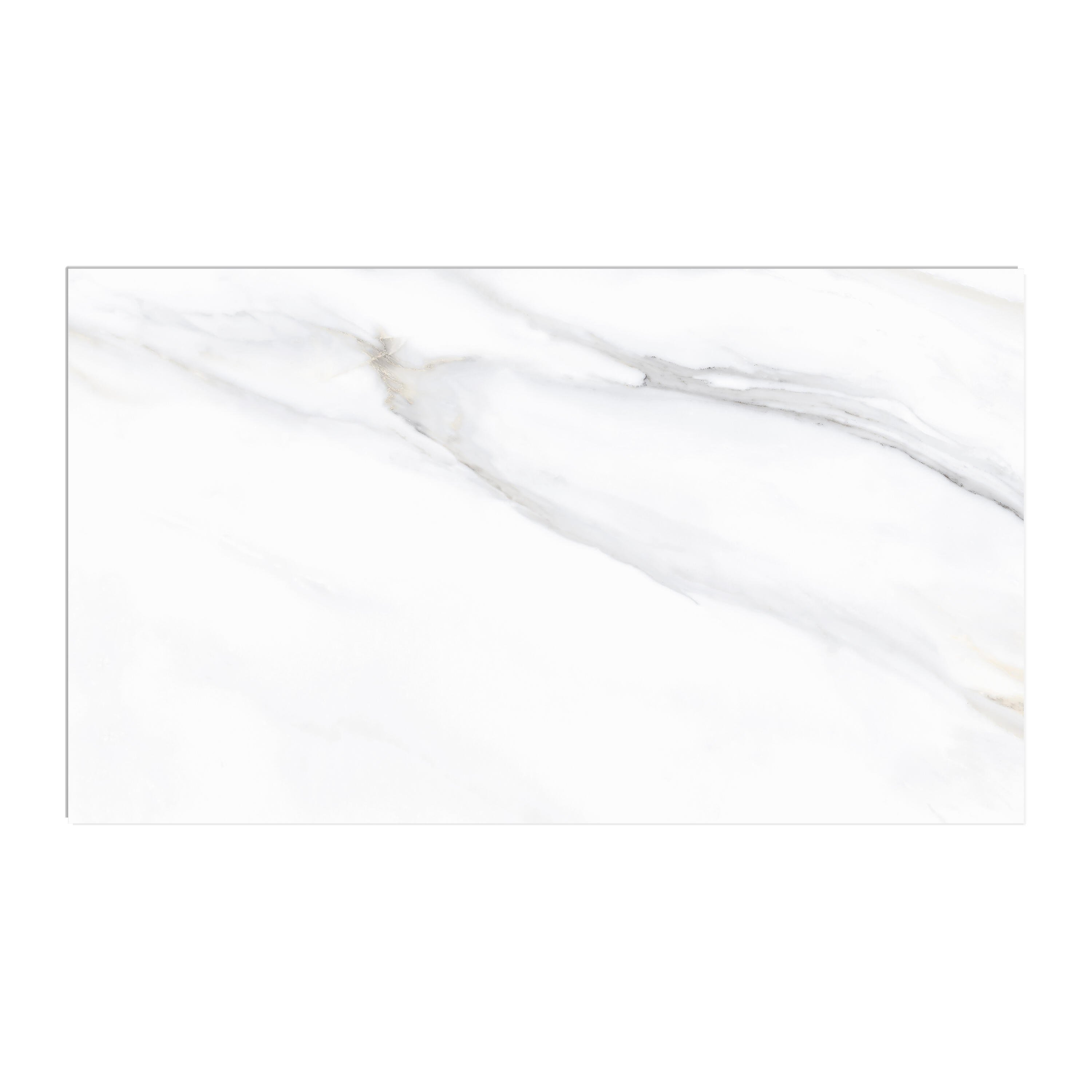 Dalle murale pvc marbre blanc mat L.70 l.40.6 cm ep.3.5 mm - 3