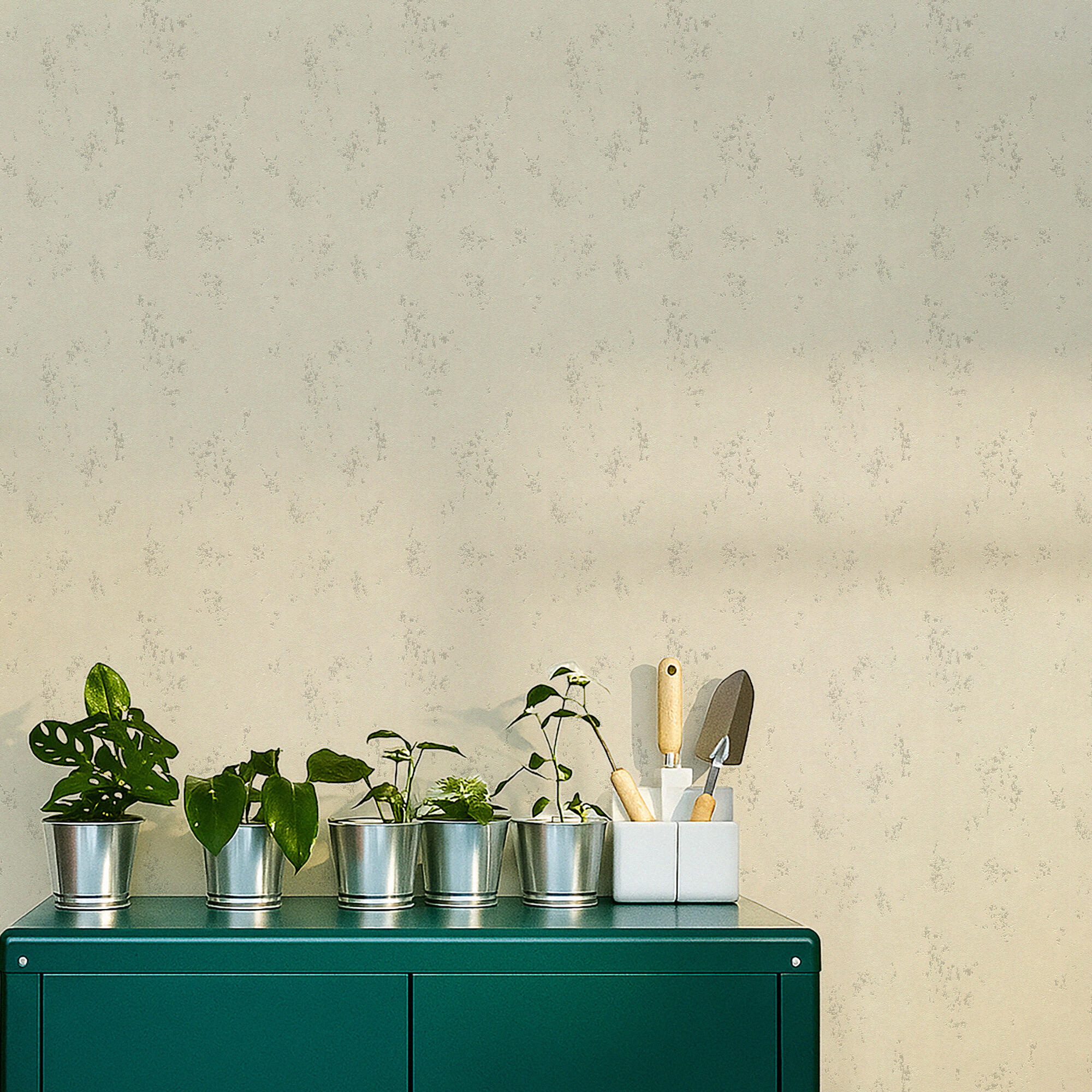 Papel pintado vinilo aplicación cola en pared imitación material materiales 14 utility gris rasch 53cmx10.05m lavable