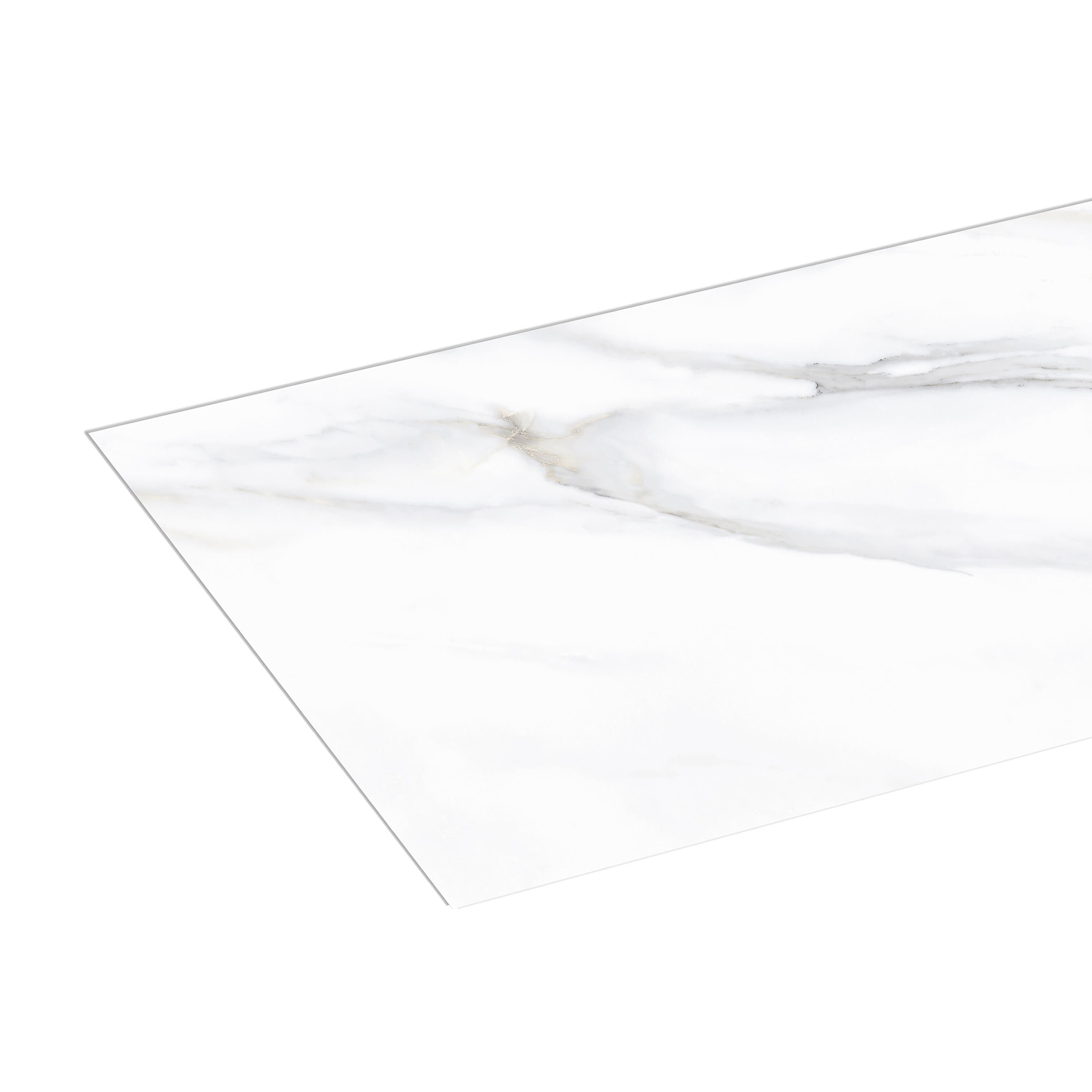 Dalle murale pvc marbre blanc mat L.70 l.40.6 cm ep.3.5 mm - 5