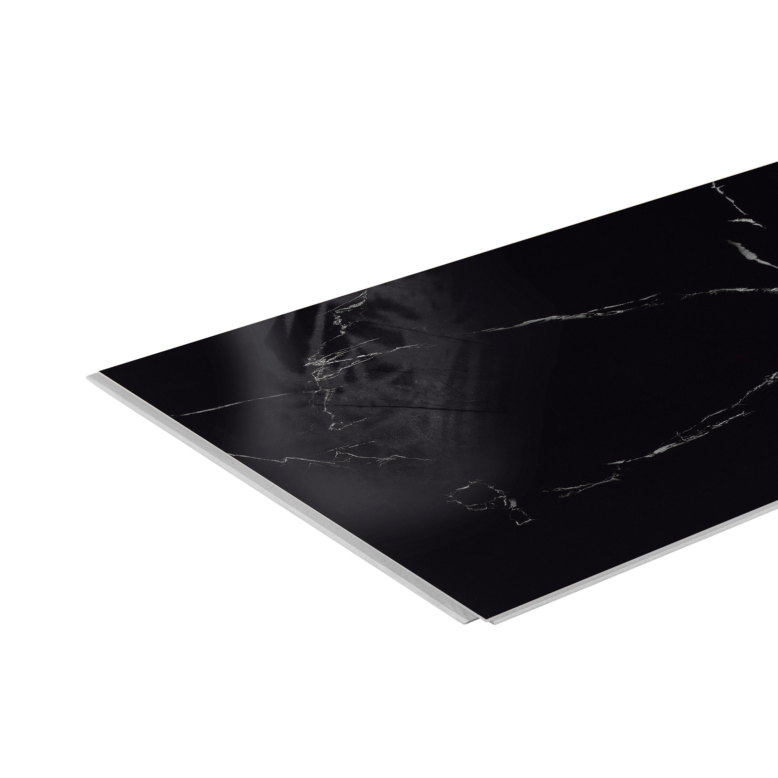 Panele ścienne winylowe 40x70 cm Marble Glossy Renowall marmur czarny Artens - 9