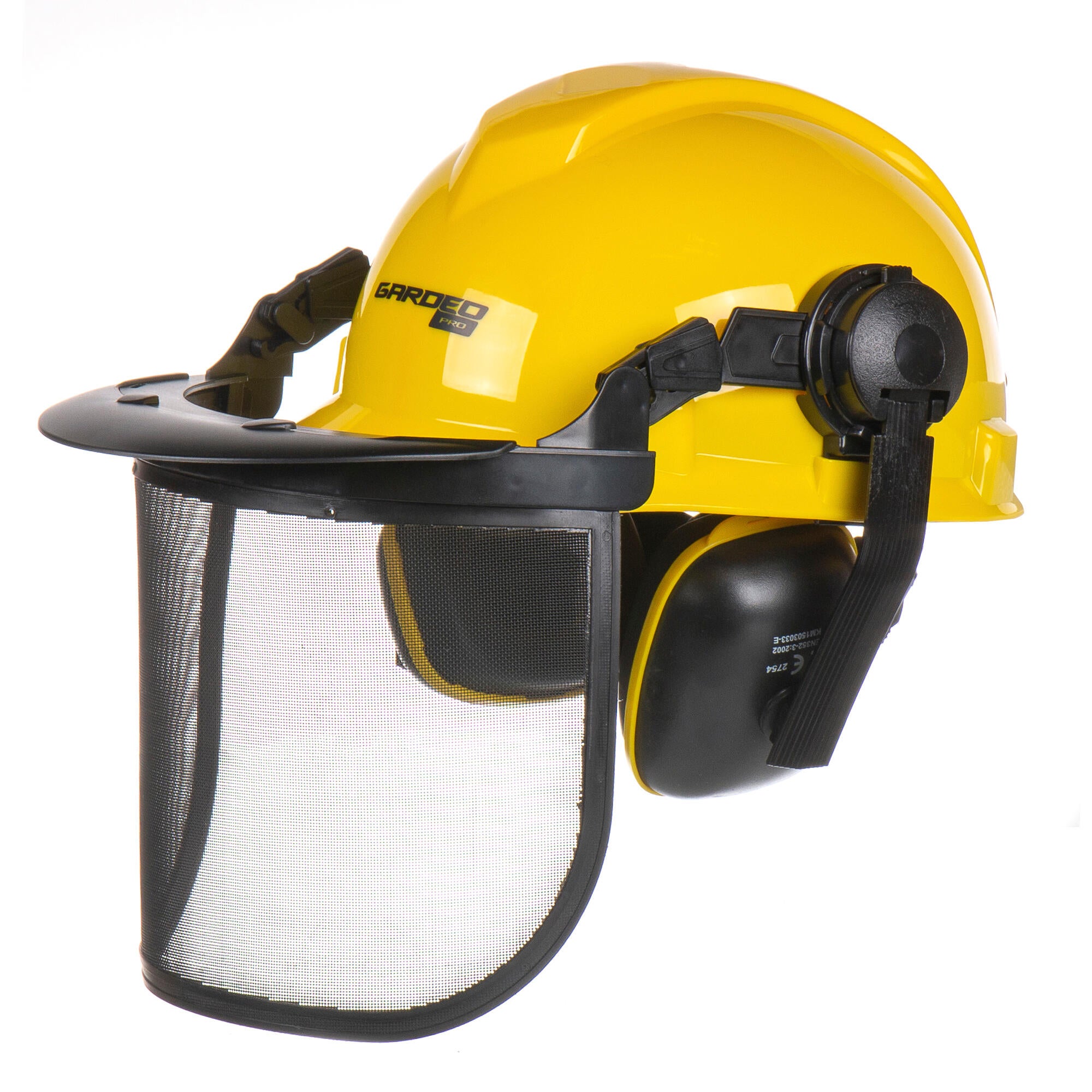 Set protectie pentru cap Gardeo Pro, cu casca, viziera si protectie auditiva