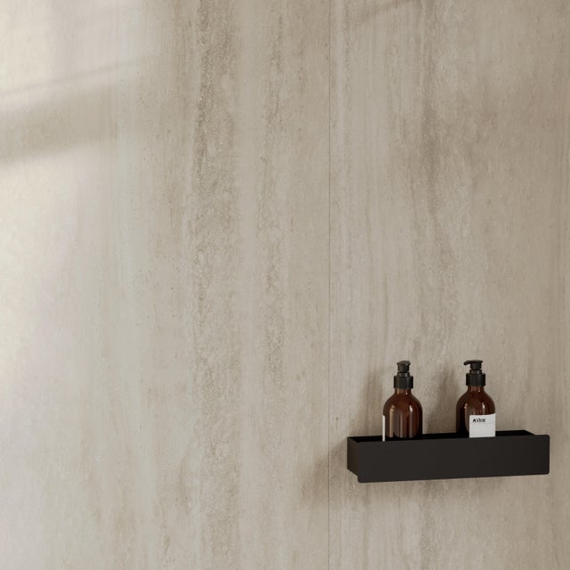 Panneau mural pvc travertin beige mat Renowall ARTENS, L.260 l.90 cm ep.4 mm