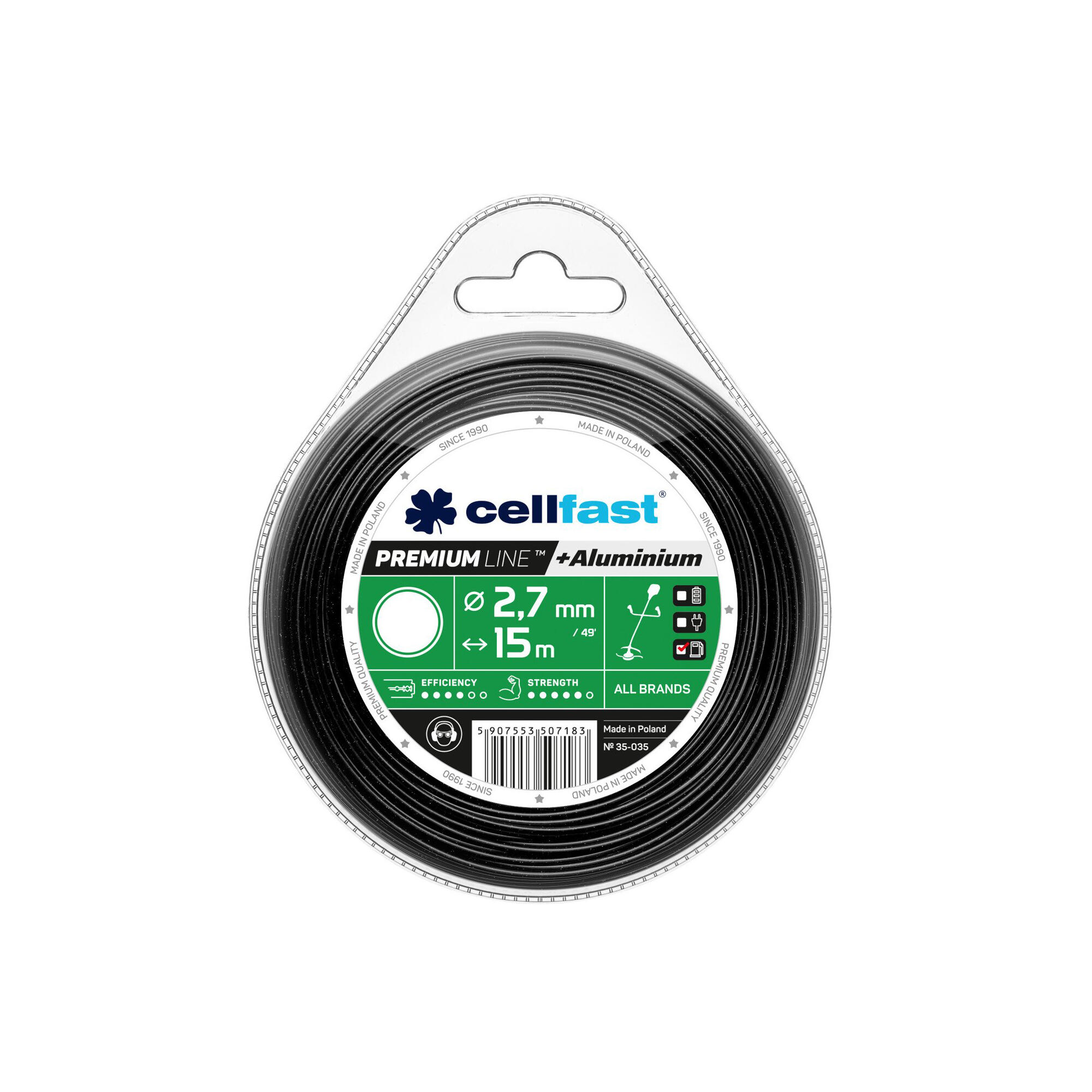Fir nylon, cu aluminiu, rotund, Ø 2.7 mm x 15 m | Leroy Merlin