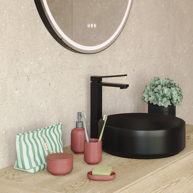 Dalle murale pvc terrazzo beige mat Renowall ARTENS, L.70 l.40.6 cm ep.4 mm