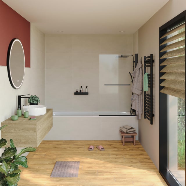 Revestimiento de pared decorativo efecto cemento de PVC Artens Mineralia beige de 70x40.6cm