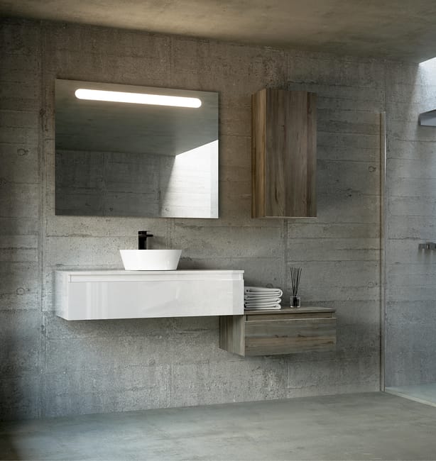 MUEBLE DE BAÑO MODULAR ATLANTIS BLANCO 1 CAJON 60X45CM - 1