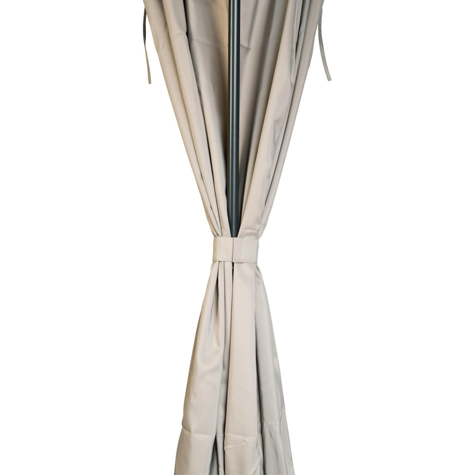Perdele pentru pavilion gradina Oxis, poliester, 133 x 133 cm, H 188 cm, bej