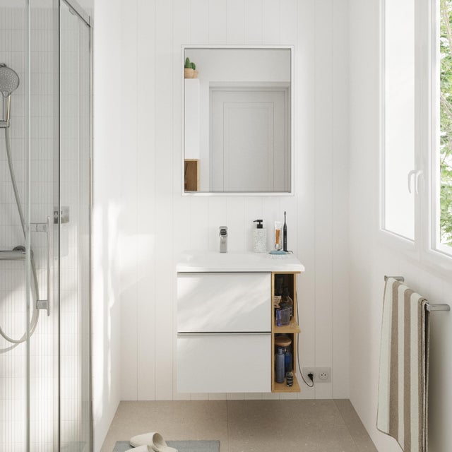 Lambris pvc uni blanc mat, L.260 l.10 cm ep.5 mm