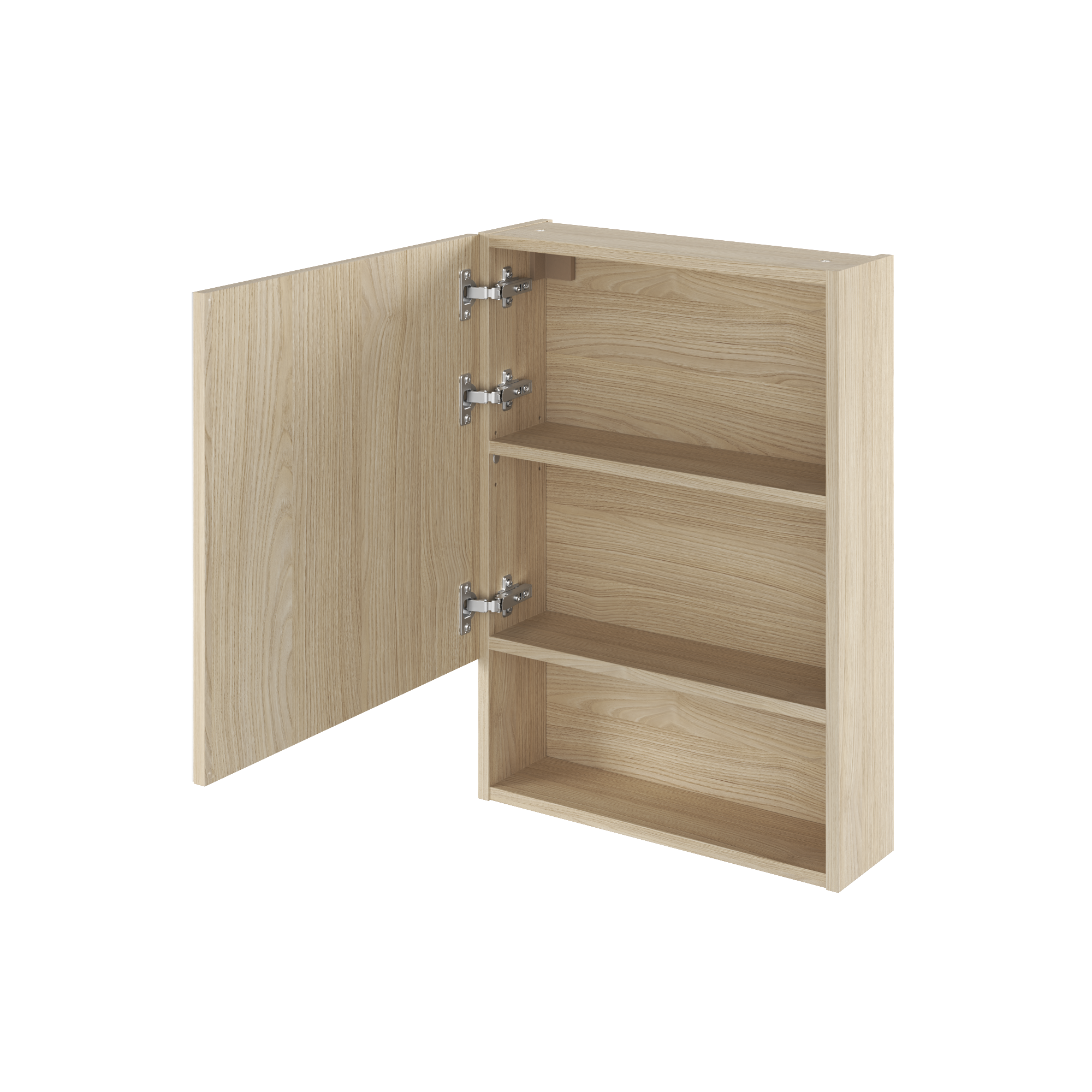 Armoire de toilettee l.50 cm H.70 cm P.16 cm, effet chêne naturel, SENSEA Easy 3 - 5