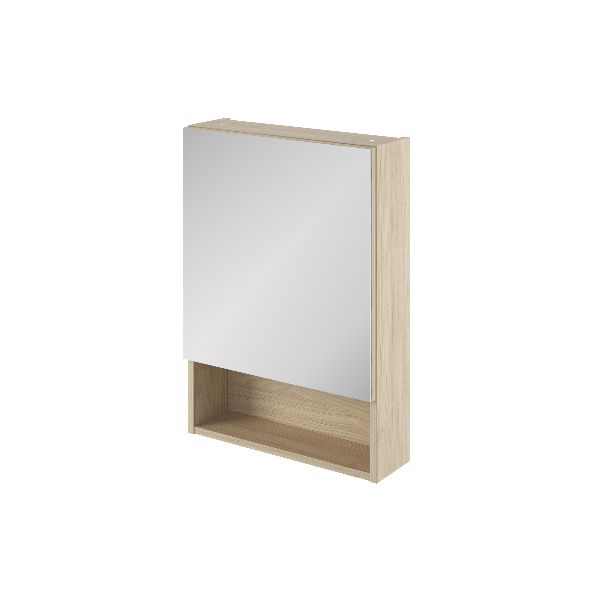 Armoire de toilettee l.50 cm H.70 cm P.16 cm, effet chêne naturel, SENSEA Easy 3 - 4