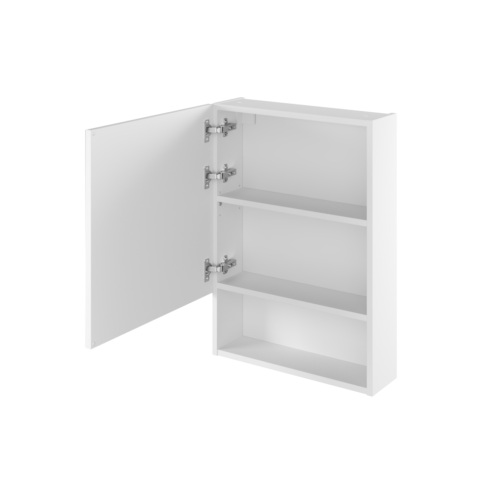 Armoire de toilette l.50 cm H.70 cm P.16 cm, blanc mat, SENSEA Easy 3 - 6