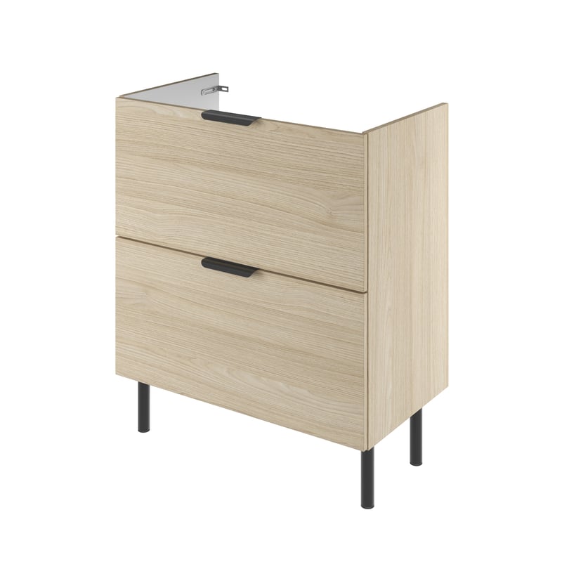 Szafka pod umywalkę z szufladami EASY 70x40x82cm dąb Sensea