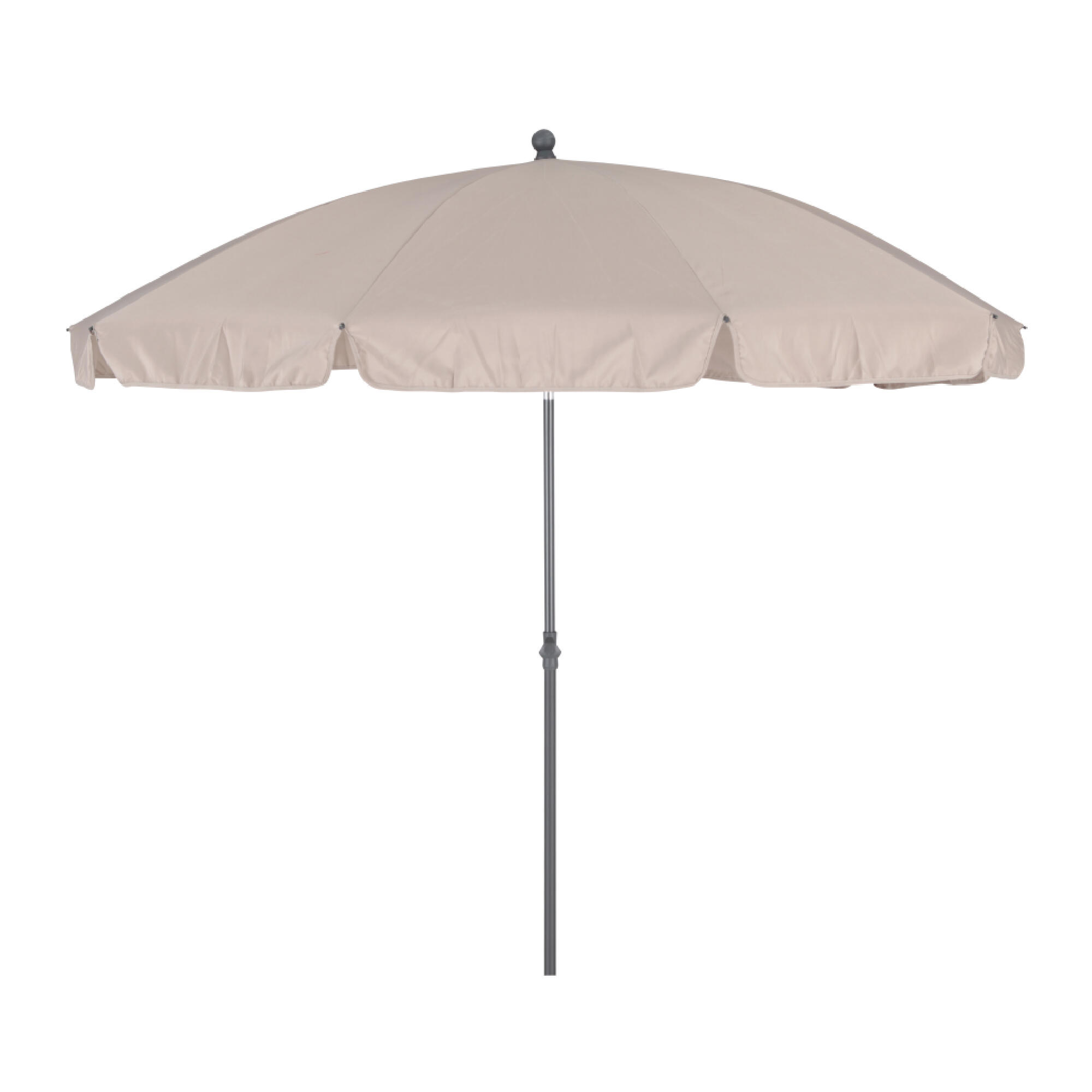 Umbrela plaja Naterial Bigrey, otel/poliester, Ø 237 cm, H 265 cm, bej