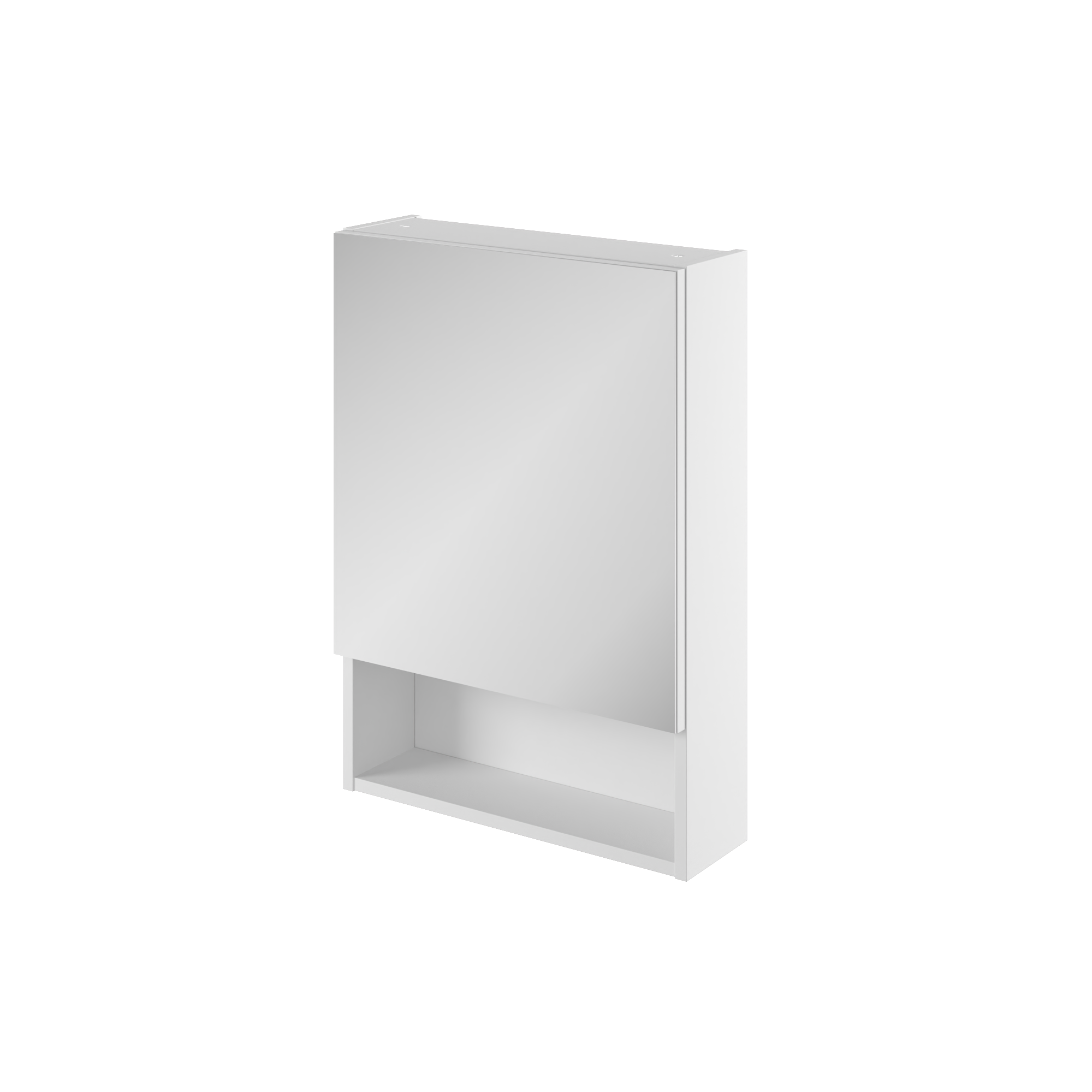 Armoire de toilette l.50 cm H.70 cm P.16 cm, blanc mat, SENSEA Easy 3 - 4