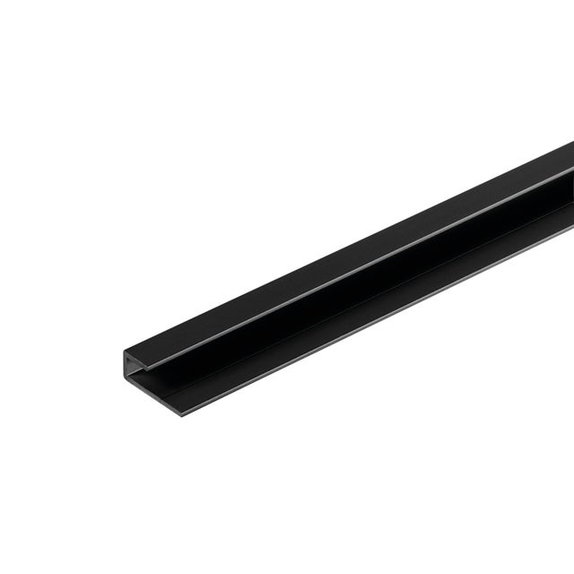 Profilé de finition en U aluminium noir ARTENS L.2.6 m