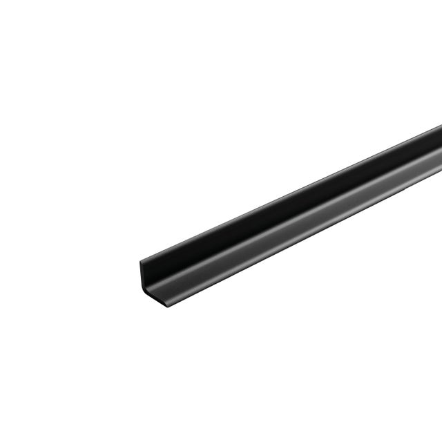 Profilé d'angle intérieur aluminium noir ARTENS L.2.6 m