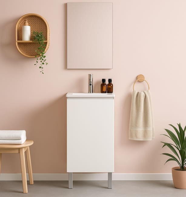 CONJUNTO MUEBLE DE BAÑO NEW CECILLE BLANCO 40X50CM - 1