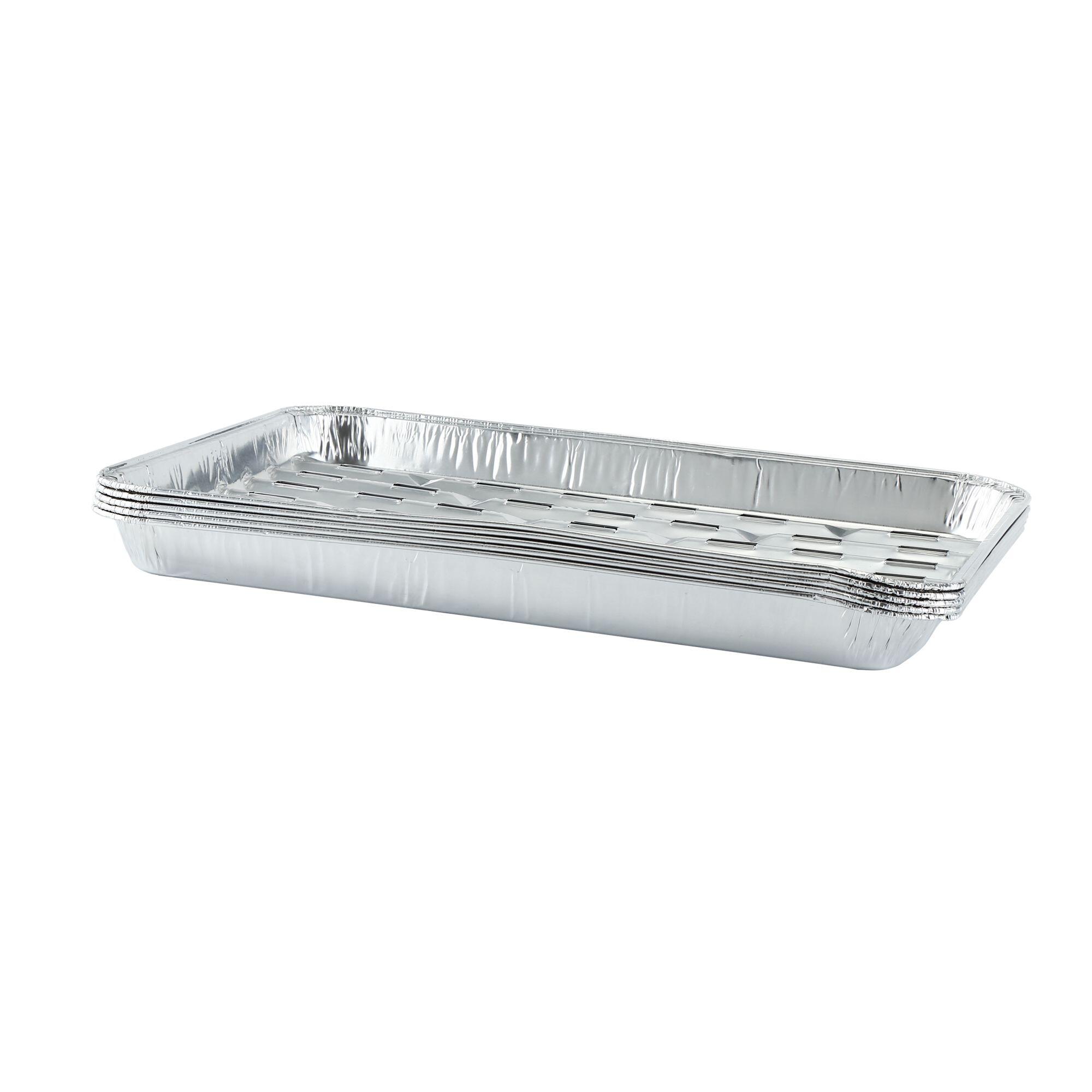 Tavi pentru gratar, Naterial, aluminiu, 340 x 230 x 28 mm (set 5 buc)