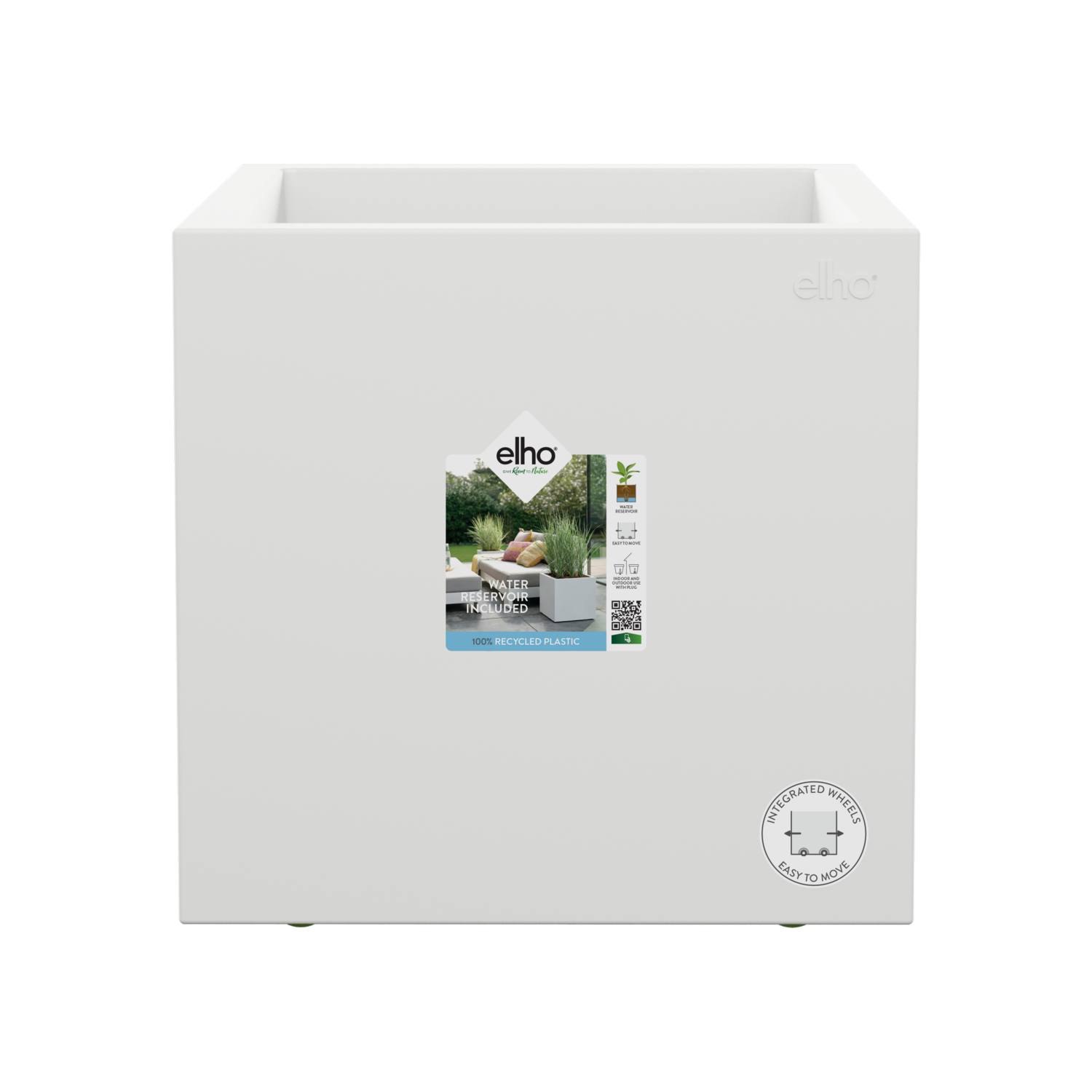 Maceta de polipropileno vivo next blanco 39x39 cm