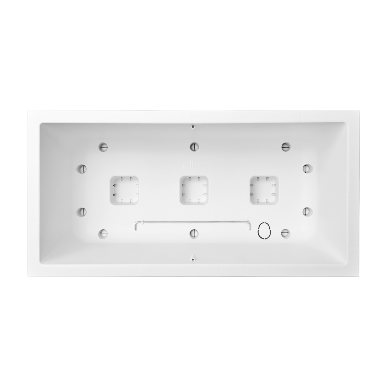 Jardinera rectangular de polipropileno ELHO Vivo Next 60 x 29.2 x 22.8 cm blanco con ruedas - 8