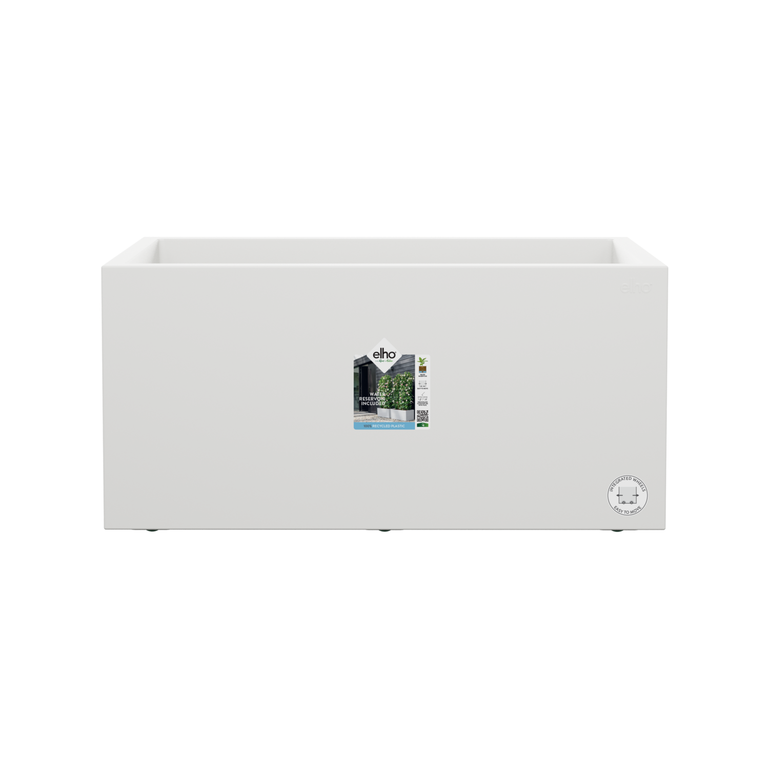 Jardinera de polipropileno vivo next blanco 29.5x59 cm