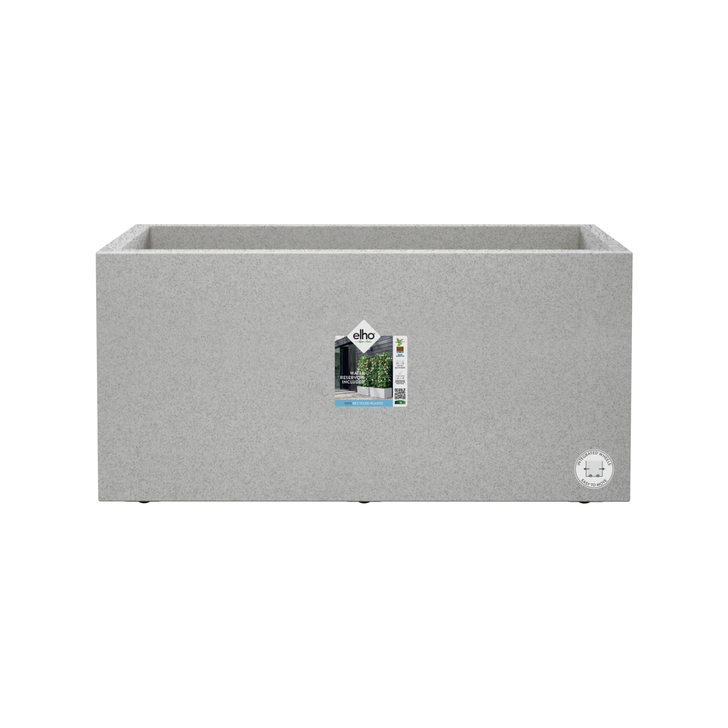 Jardinera de polipropileno vivo next gris 29.5x59 cm