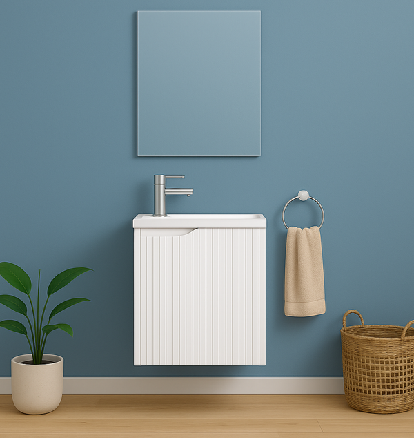 MUEBLE DE BAÑO CON LAVABO NOVA MINI BLANCO 50X33CM 1 PUERTA