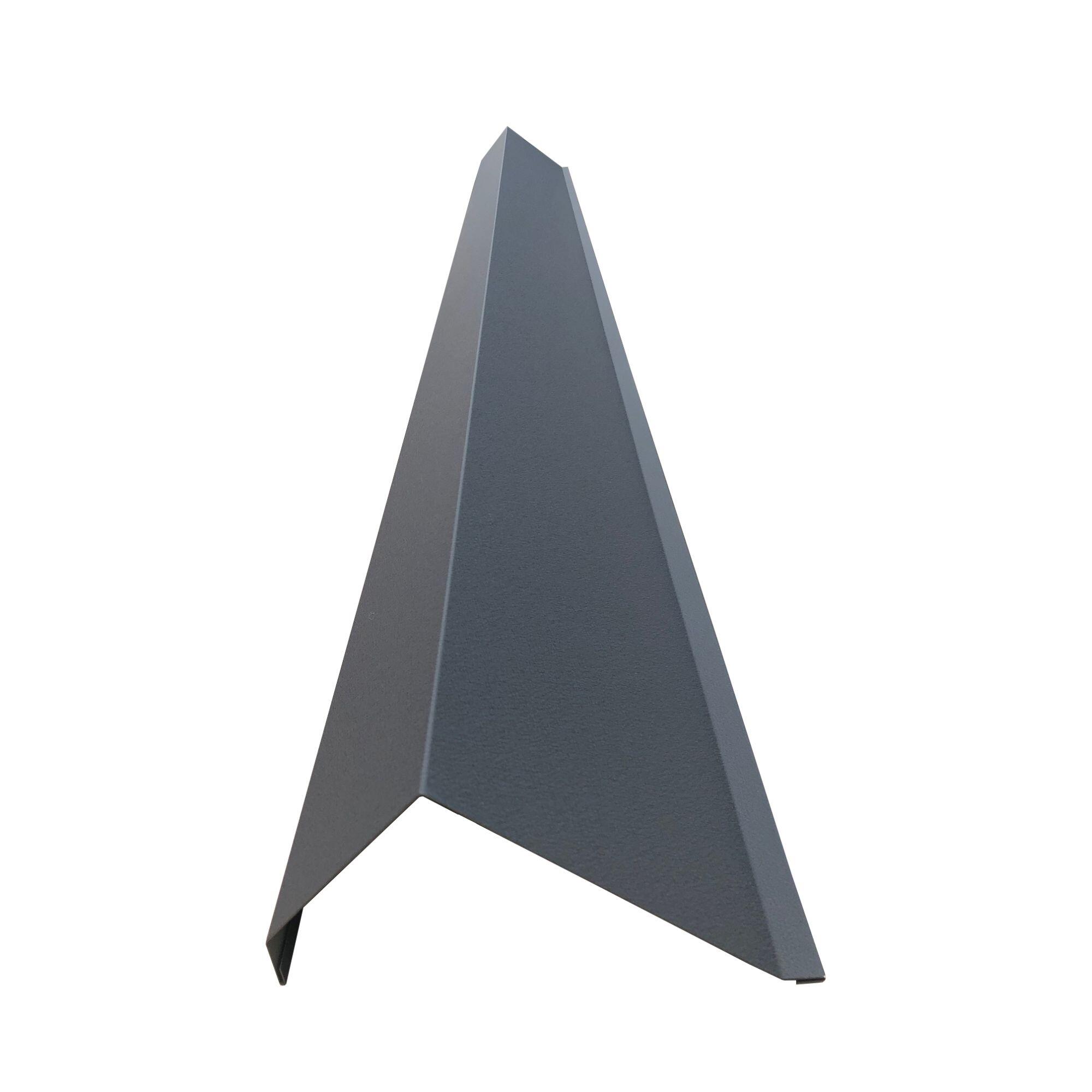 Cornier margine, metal, 2000 x 125 x 0.40 mm, gri, mat