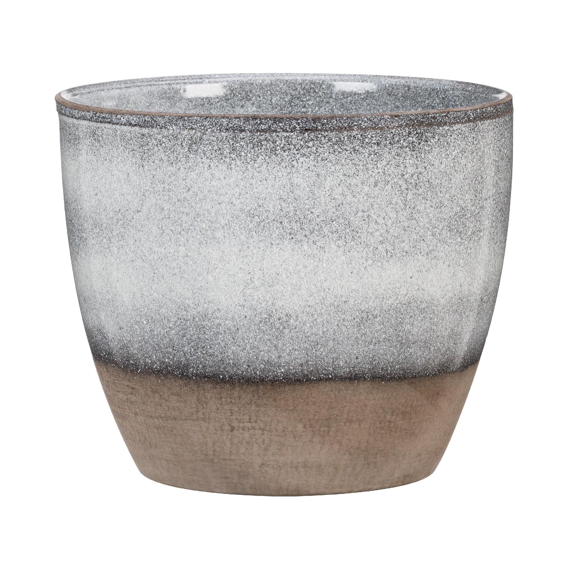 Ghiveci flori Moon, ceramica, Ø 16 cm, alb