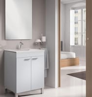 MUEBLE DE BAÑO CON ESPEJO LC1 BLANCO 60X45CM - 1