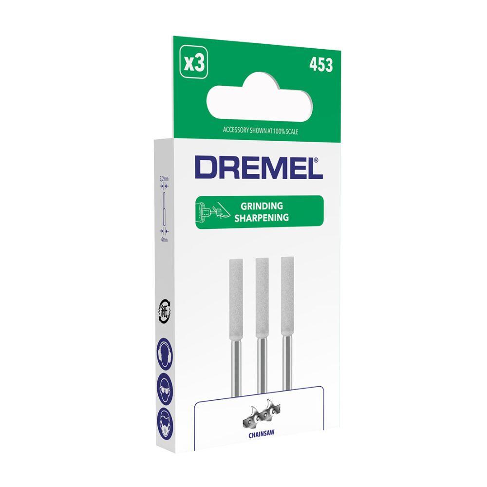 Lot de 3 meules d'affûtage de chaîne de tronçonneuse ø 4 mm, DREMEL 453 - 2