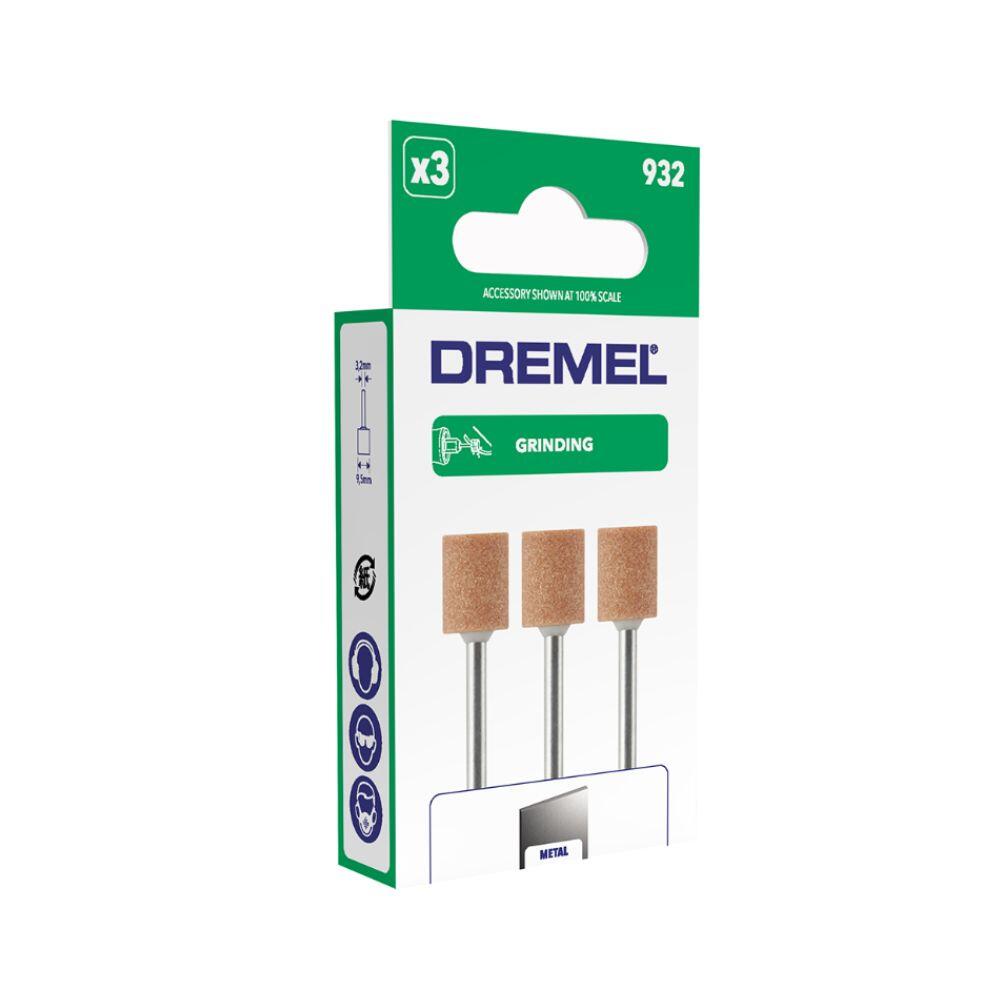 Lot de 3 meules à rectifier en oxyde d'aluminium ø 9,5 mm, DREMEL 932 - 2