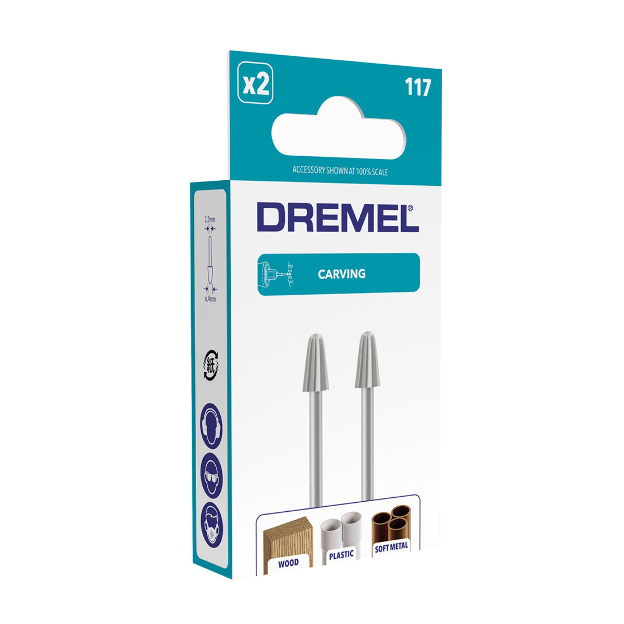 Lot de 2 fraises haute vitesse ø 6,4 mm, DREMEL 117 - 2