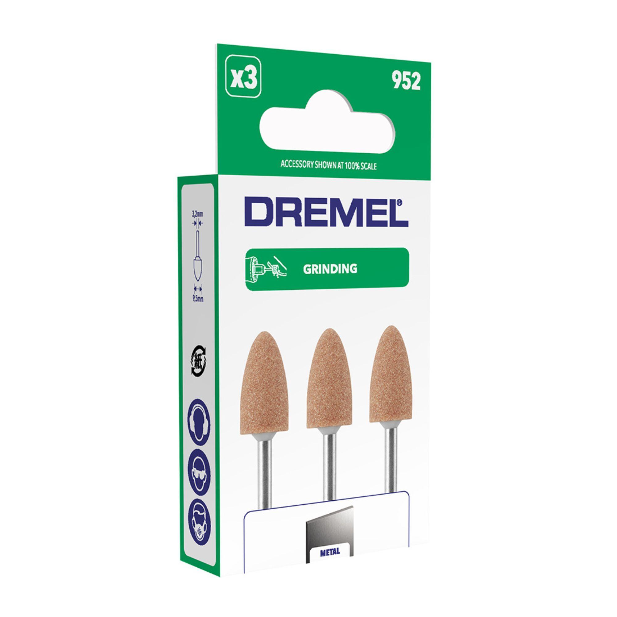 Lot de 3 meules à rectifier en oxyde d'aluminium ø 9,5 mm, DREMEL 952 - 7