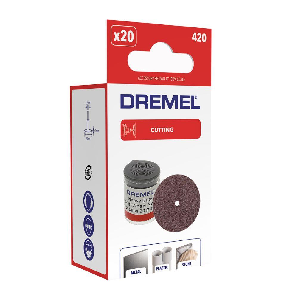 Lot de 20 disques à tronçonner Heavy Duty ø 24 mm, DREMEL 420 - 2