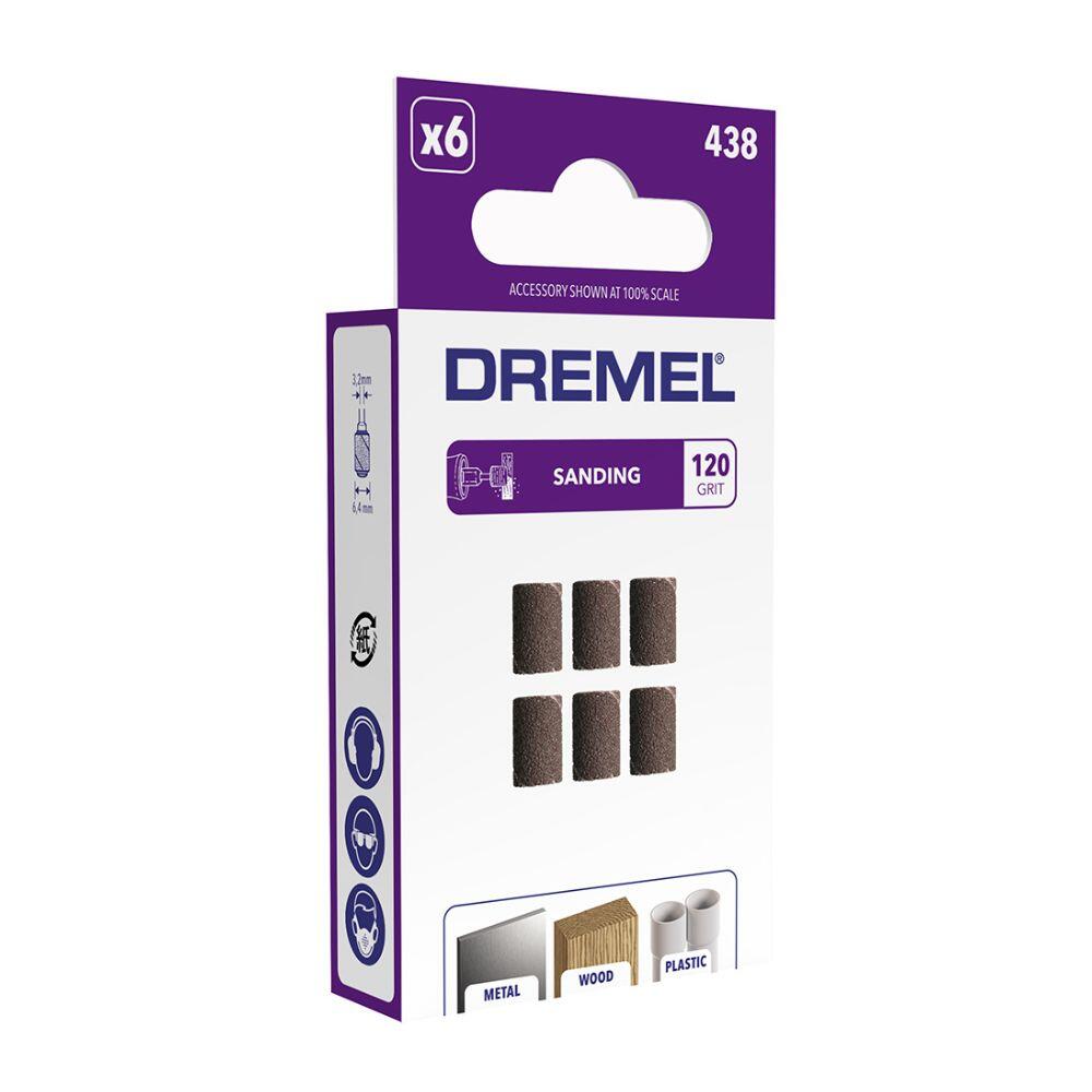 Lot de 6 bandes de ponçage ø 6,4 mm, grain 120 DREMEL 438 - 2