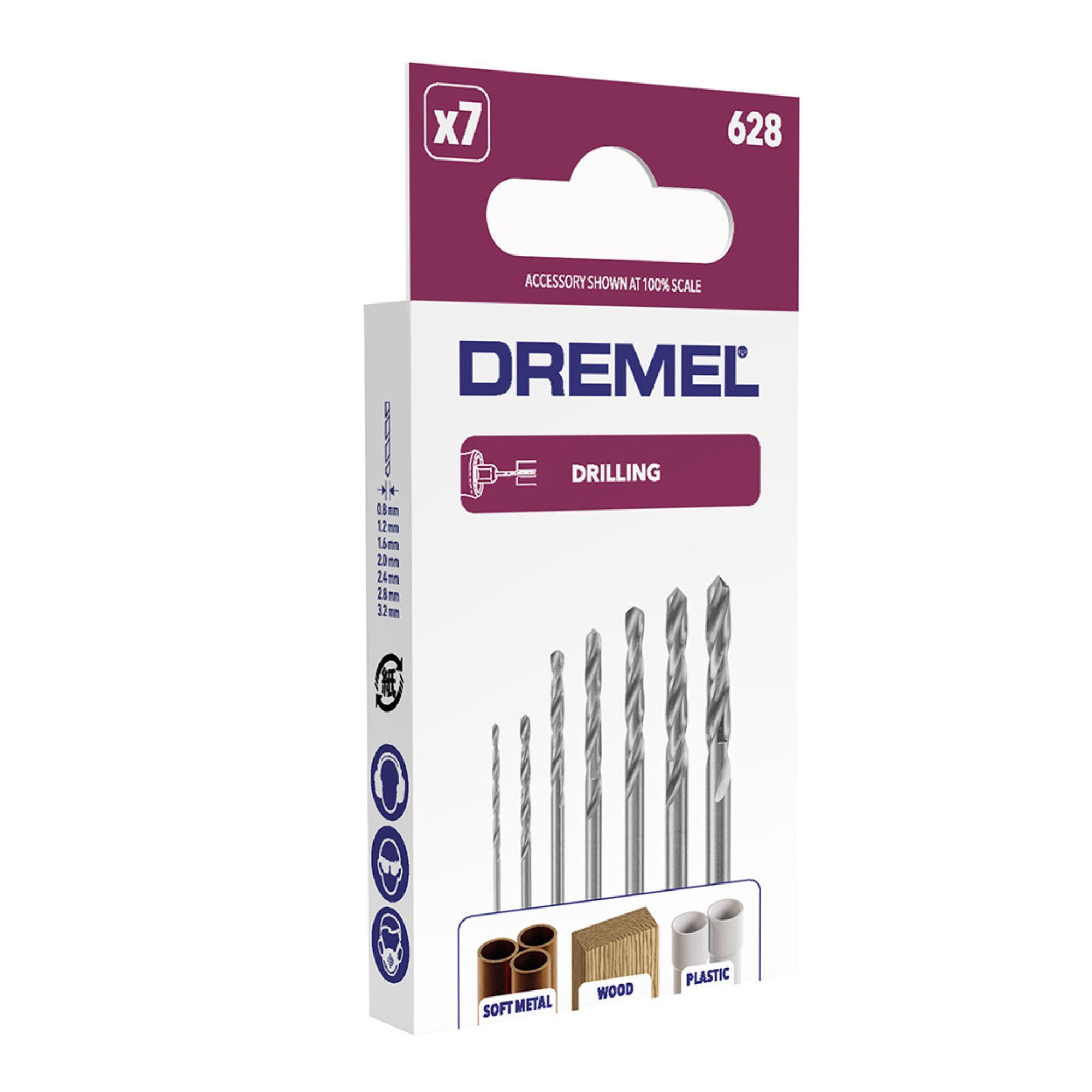 Lot de 7 forets de perçage Diam.0,8 à 3,2 mm, DREMEL 628 - 2
