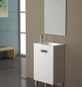 MUEBLE DE BAÑO CON LAVABO PARIS BLANCO 50X33CM 1 PUERTA - 1