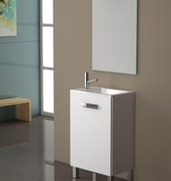 MUEBLE DE BAÑO CON LAVABO PARIS BLANCO 50X33CM 1 PUERTA - 1