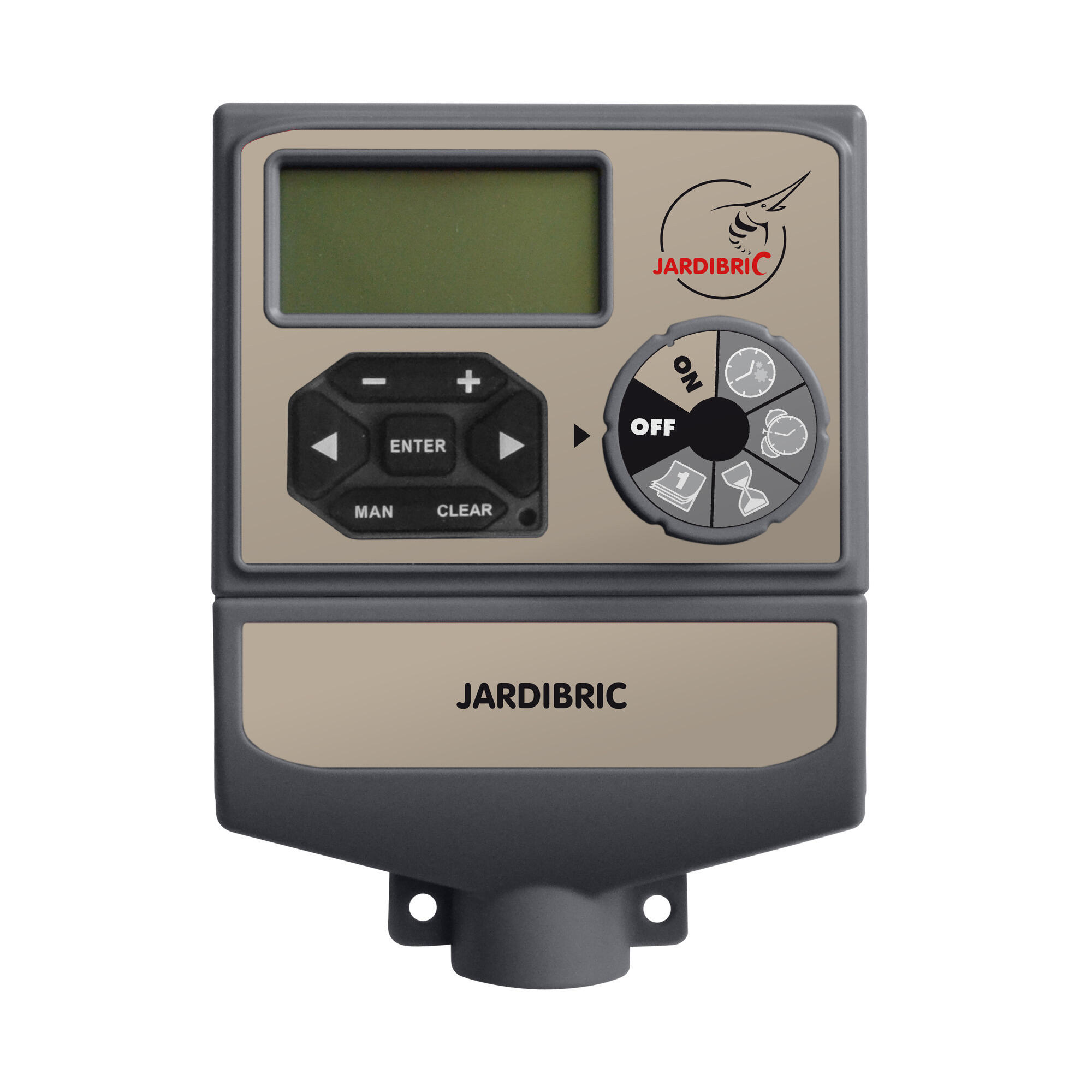 Temporizator irigatii Jardibric, 2 programe, 1 - 4 surse, 9V, 720 - 1040 l/h, max 8 bar, alimentare pe baterie