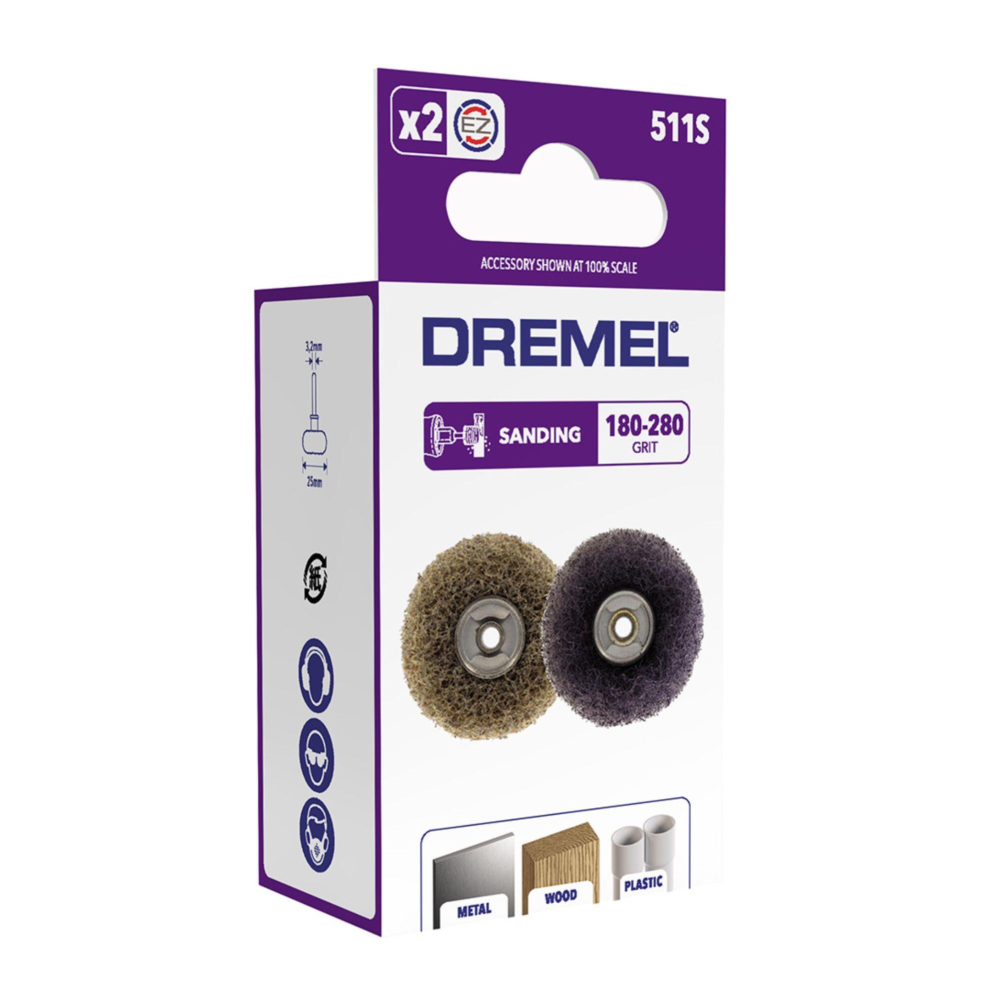 Lot de 2 abrasifs de ponçage EZ SpeedClic, grain 180 et 280, DREMEL 511S - 2