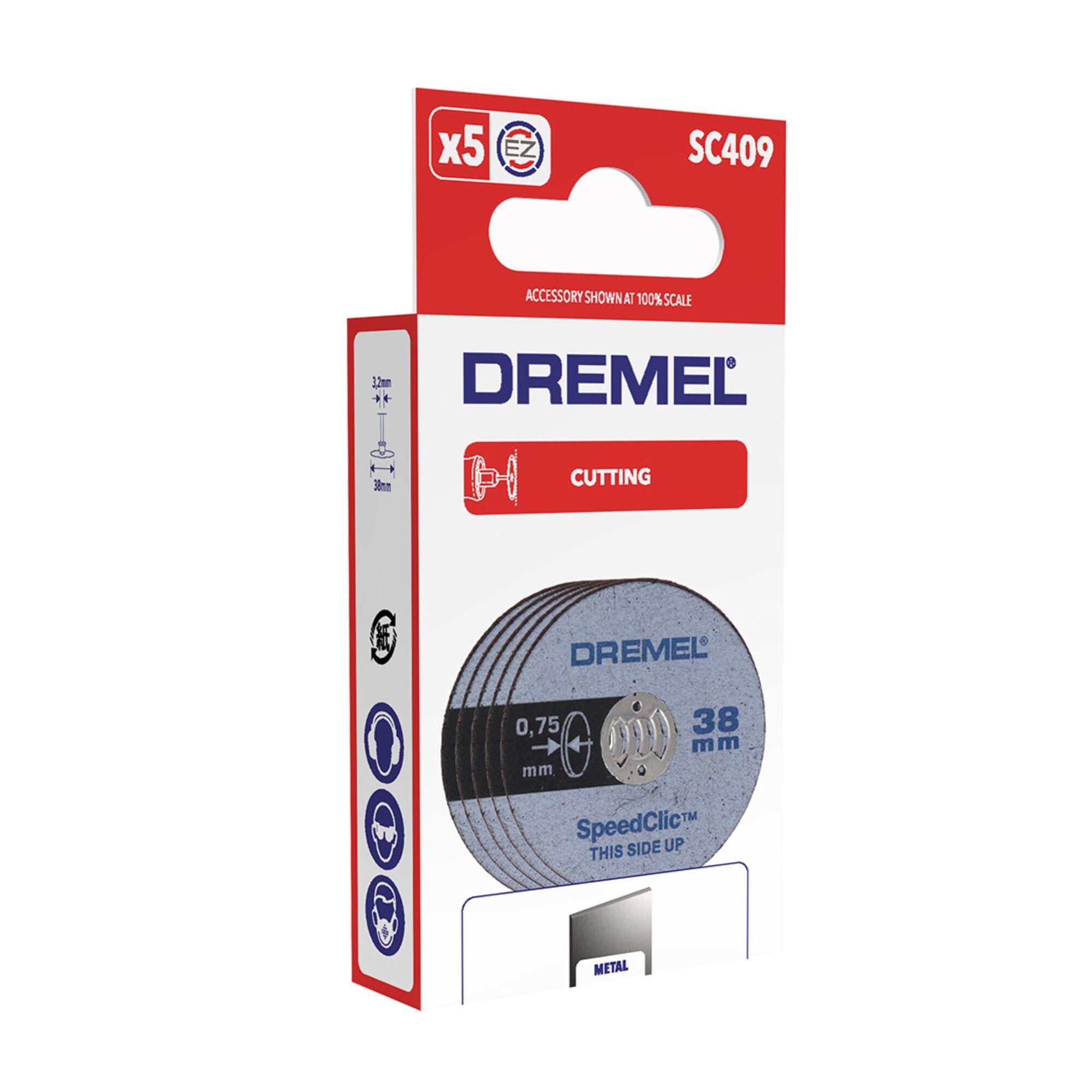 Lot de 5 disques à tronçonner 38 mm EZ SpeedClic, DREMEL SC409 - 2
